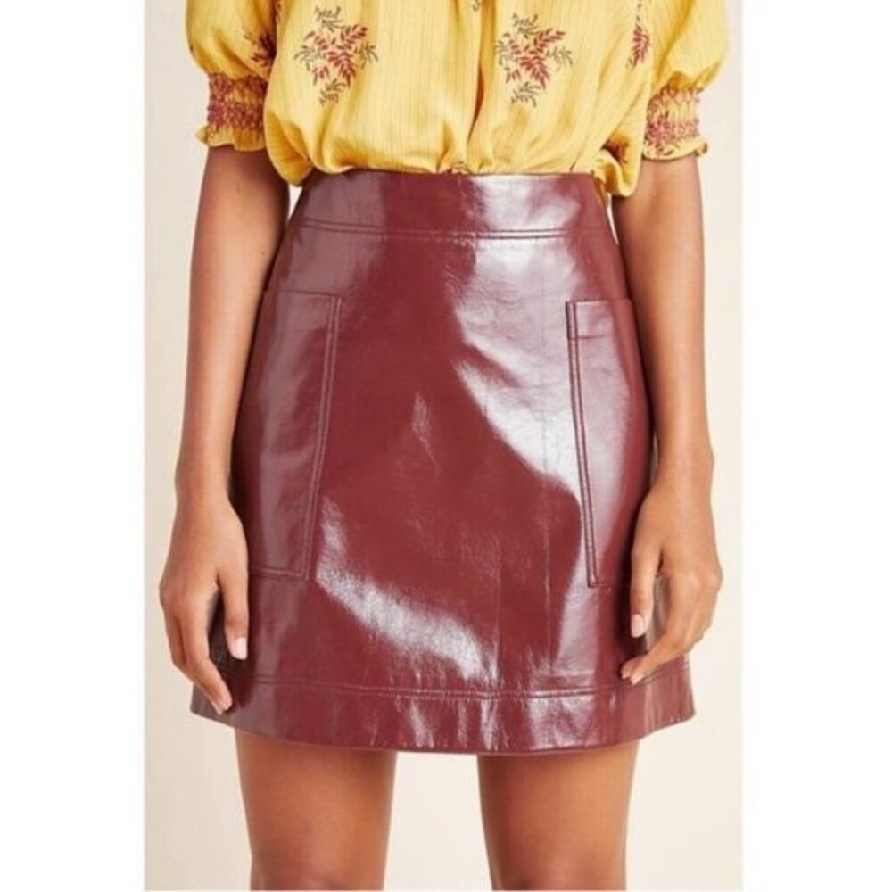 Patent Mini Skirt